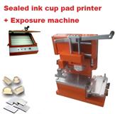 Sealed ink cup pad printer + polymer cliches making package